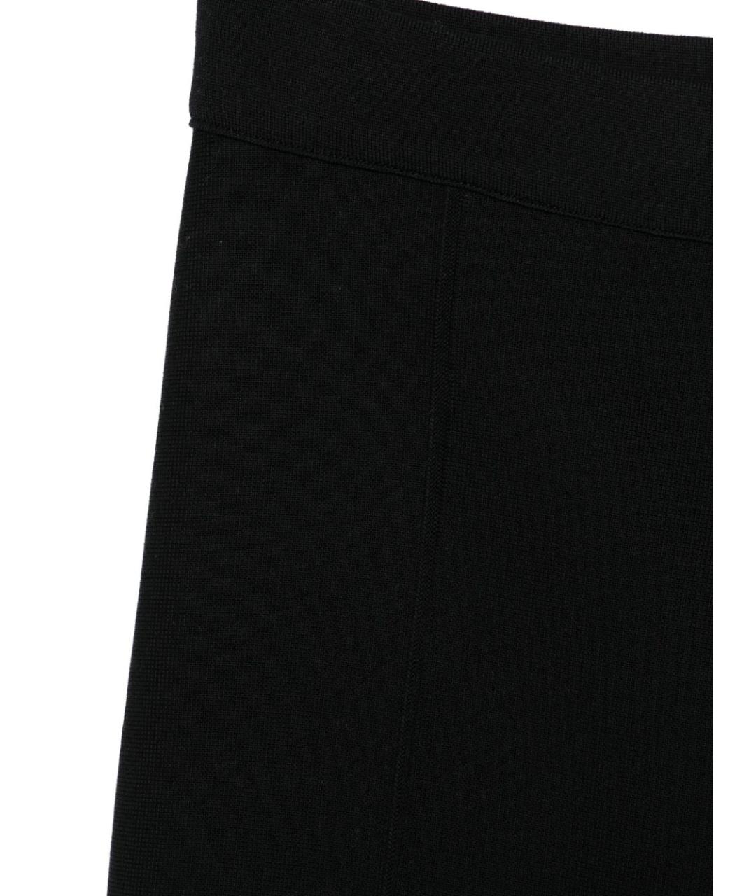 MRZ Черные шерстяные прямые брюки, фото 3