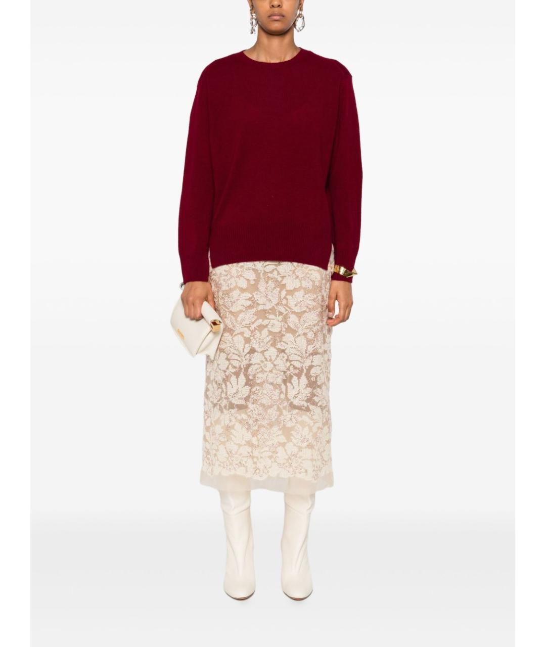 BEYOU Бордовый кашемировый джемпер / свитер, фото 5