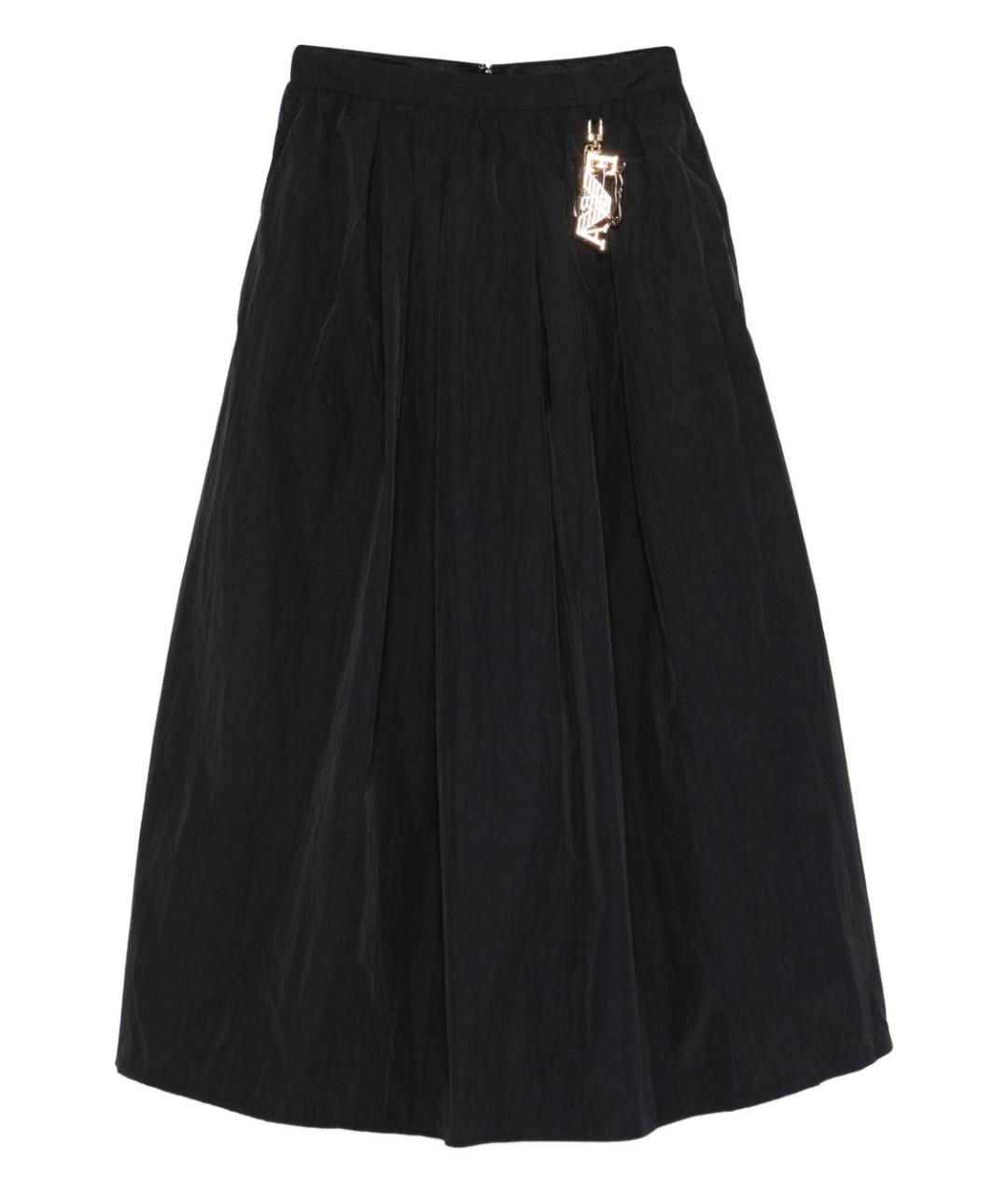 EMPORIO ARMANI Черная полиамидовая юбка миди, фото 1