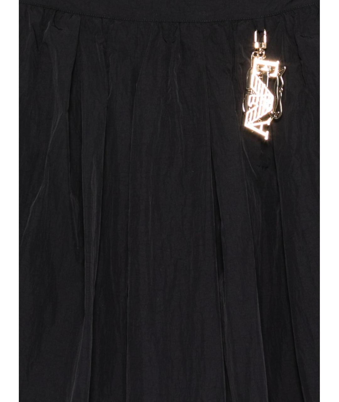EMPORIO ARMANI Черная полиамидовая юбка миди, фото 2