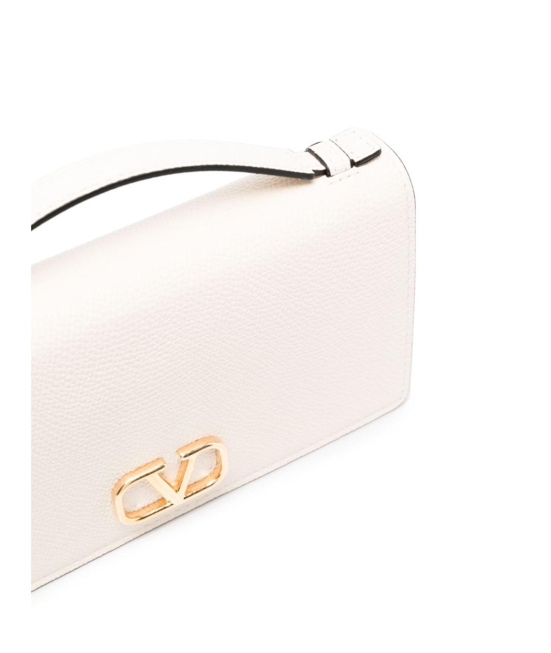 VALENTINO Бежевая кожаная сумка через плечо, фото 4