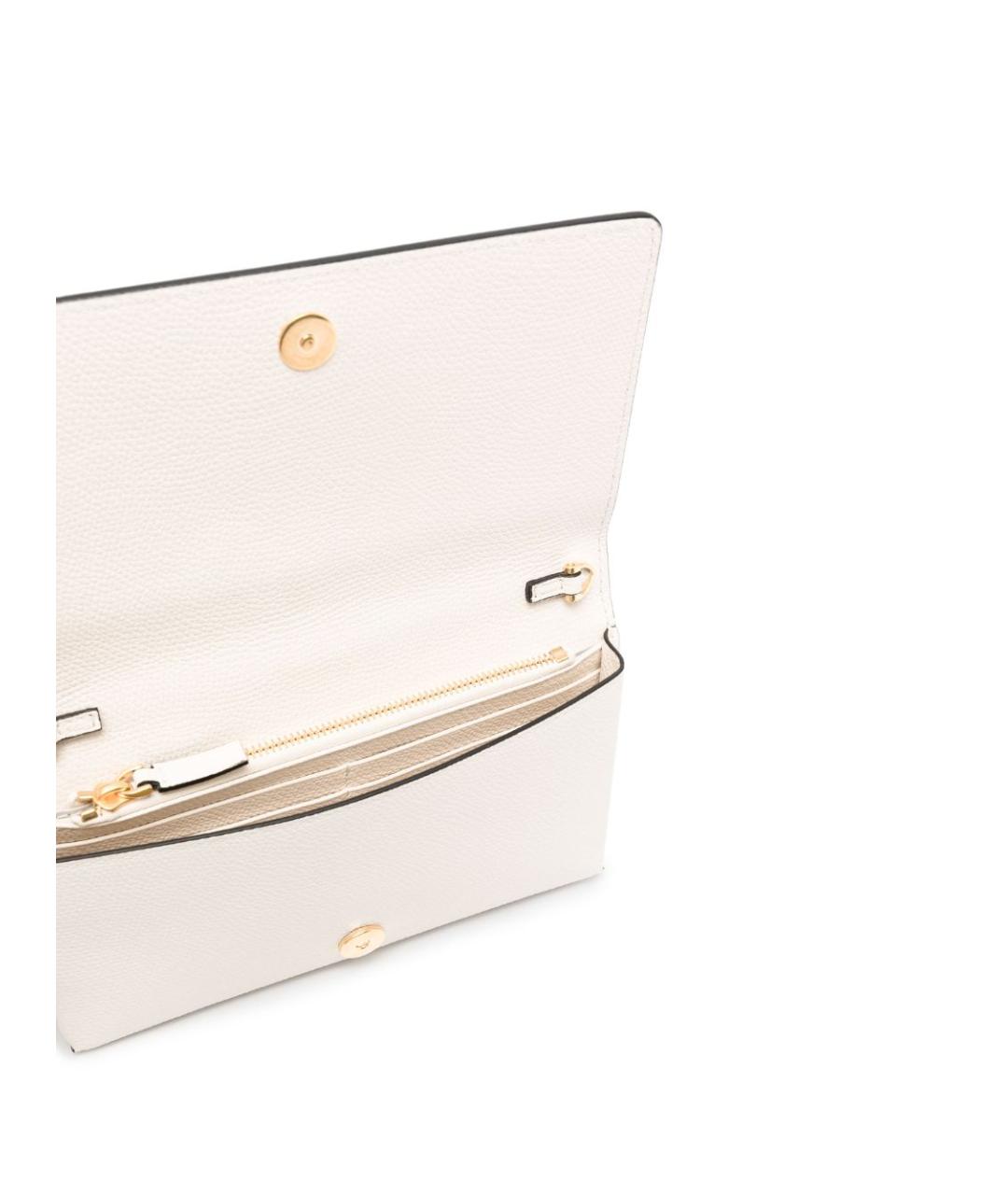 VALENTINO Бежевая кожаная сумка через плечо, фото 3