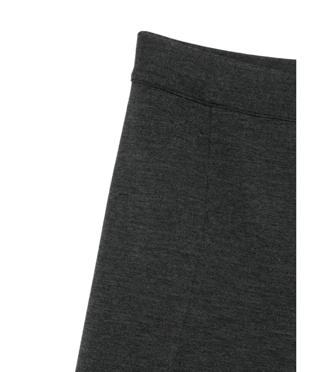 MRZ Серые шерстяные прямые брюки, фото 3