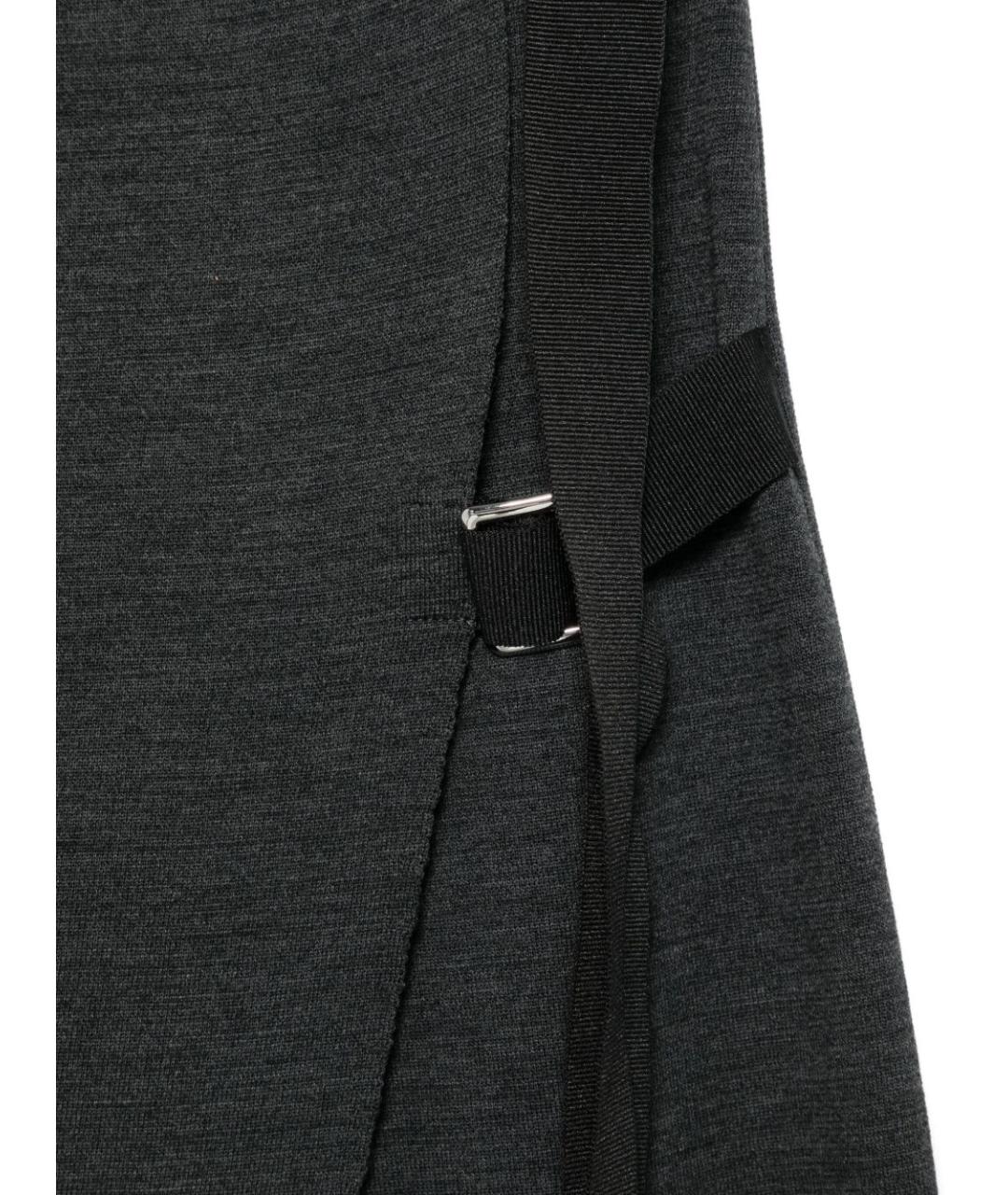 MRZ Серая шерстяная юбка миди, фото 3