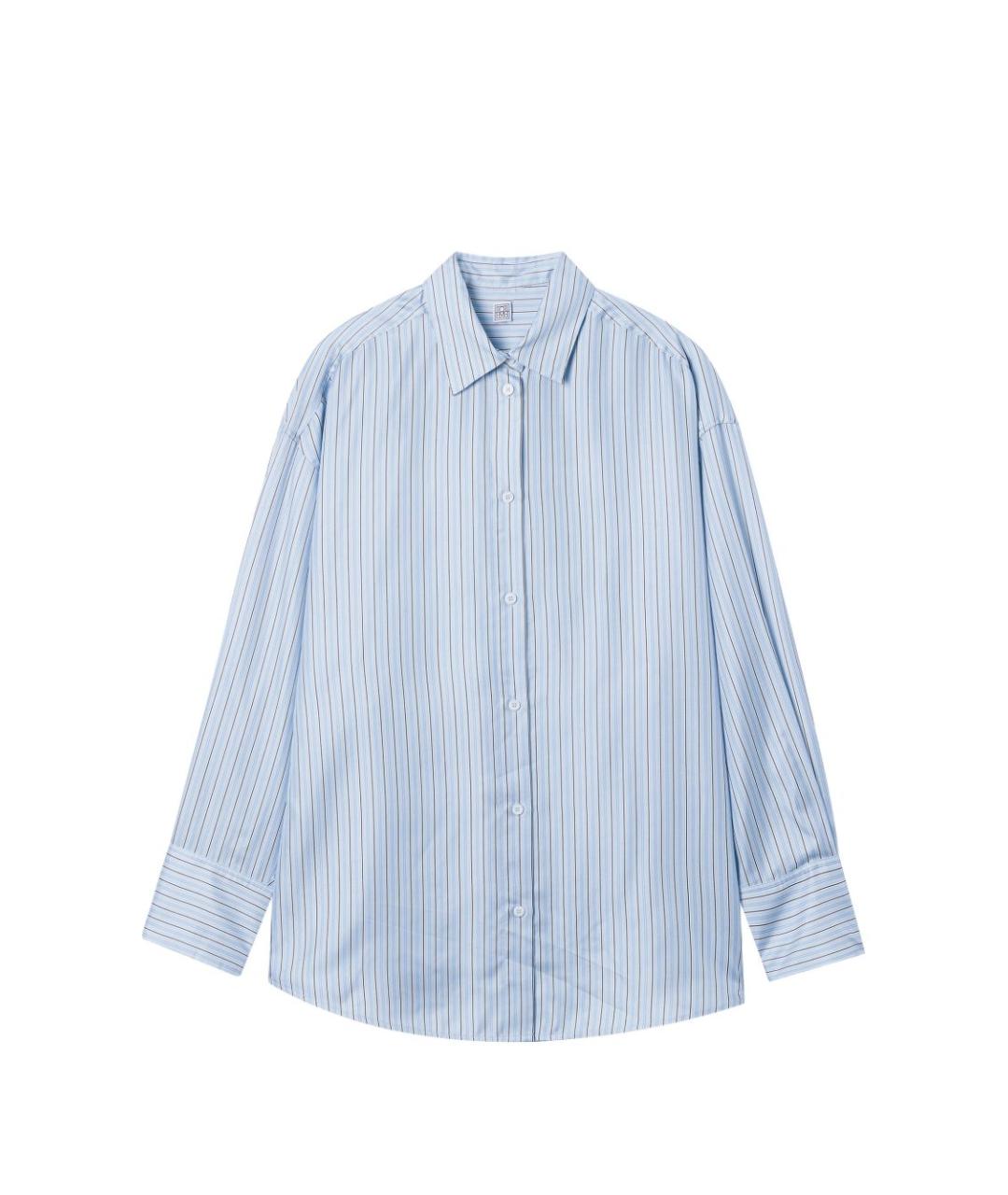 TOTEME Голубая шелковая рубашка, фото 1