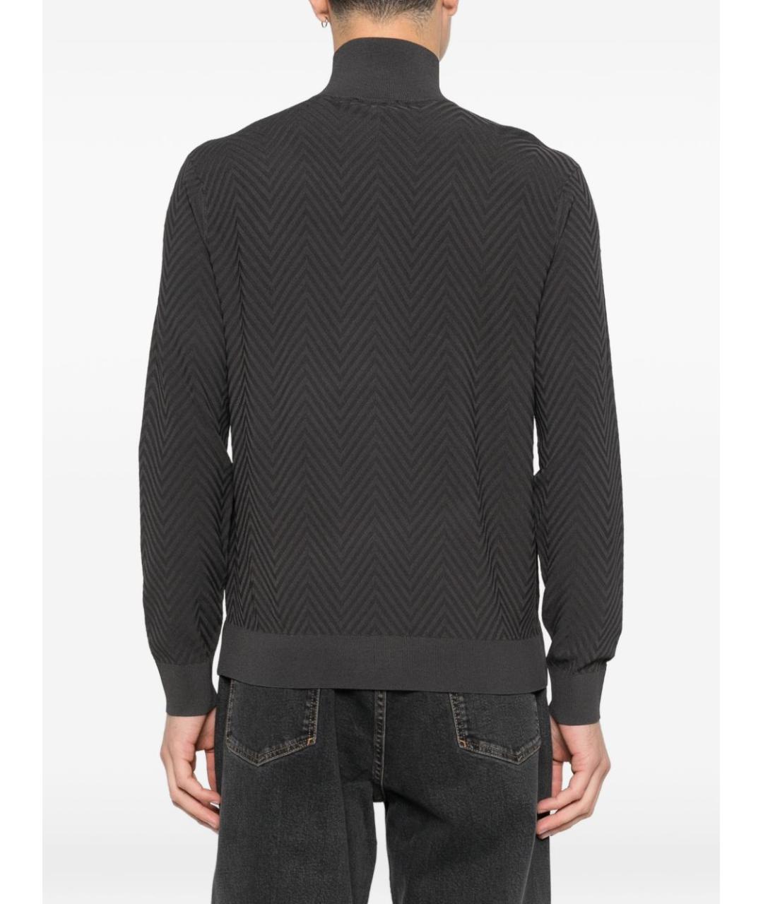 EMPORIO ARMANI Черный вискозный кардиган, фото 2