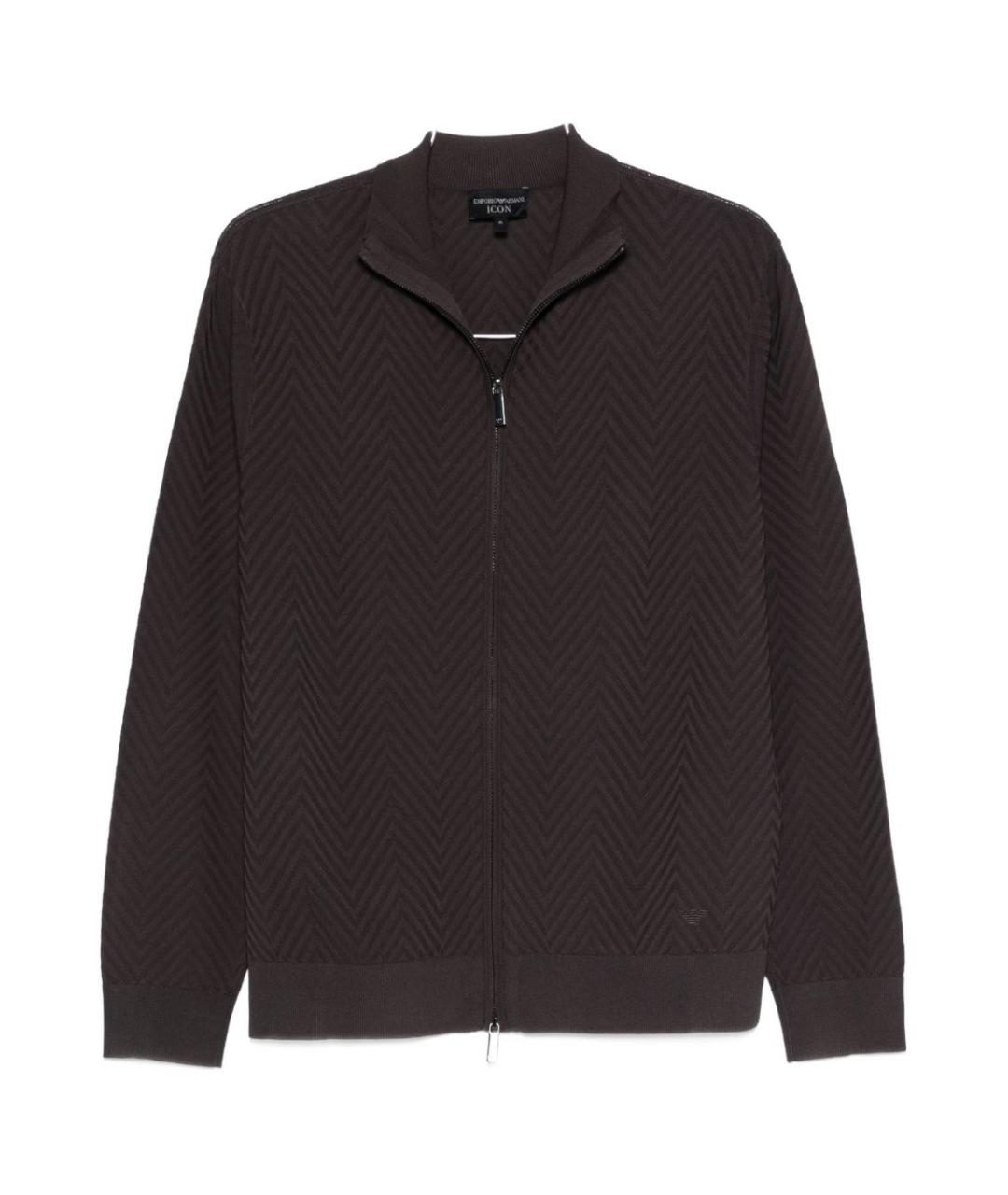 EMPORIO ARMANI Черный вискозный кардиган, фото 1