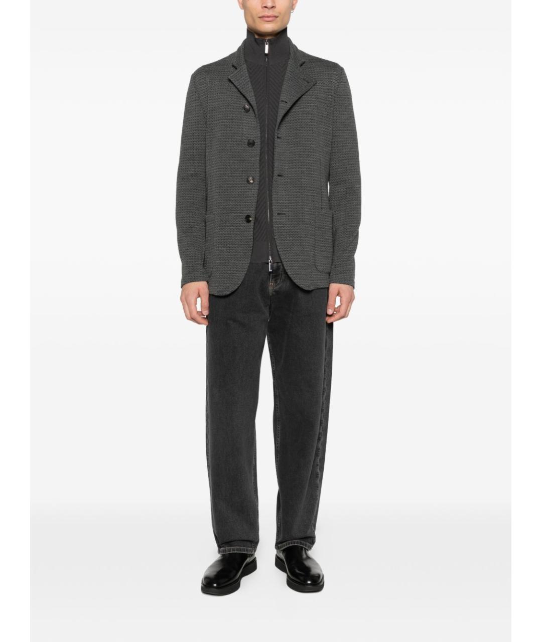 EMPORIO ARMANI Серые прямые джинсы, фото 5