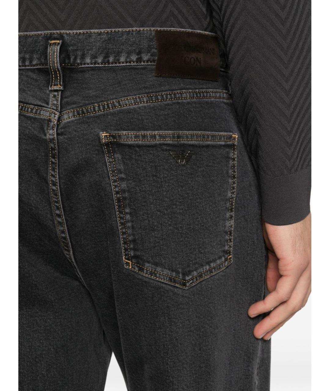 EMPORIO ARMANI Серые прямые джинсы, фото 4