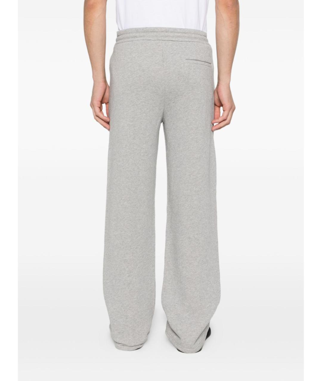 EMPORIO ARMANI Серые хлопковые повседневные брюки, фото 4