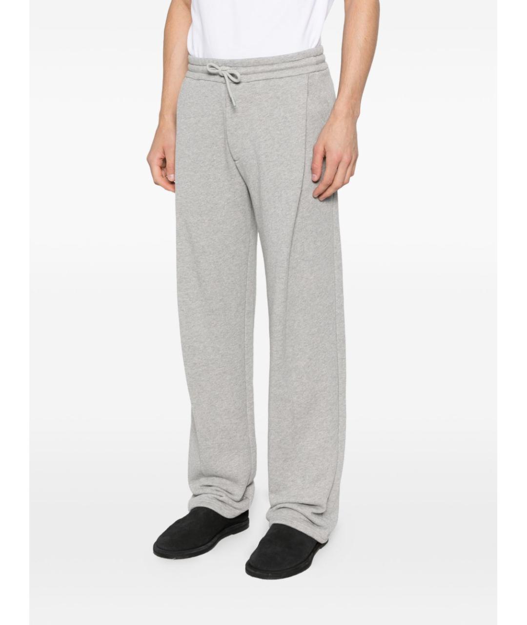 EMPORIO ARMANI Серые хлопковые повседневные брюки, фото 3