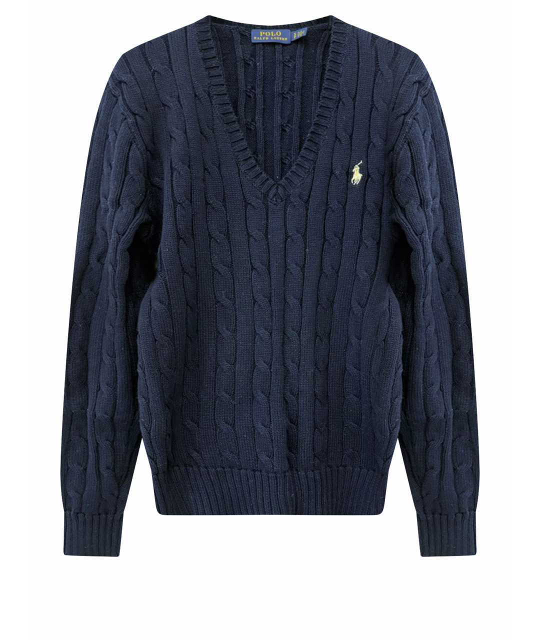 POLO RALPH LAUREN Темно-синий хлопковый джемпер / свитер, фото 9