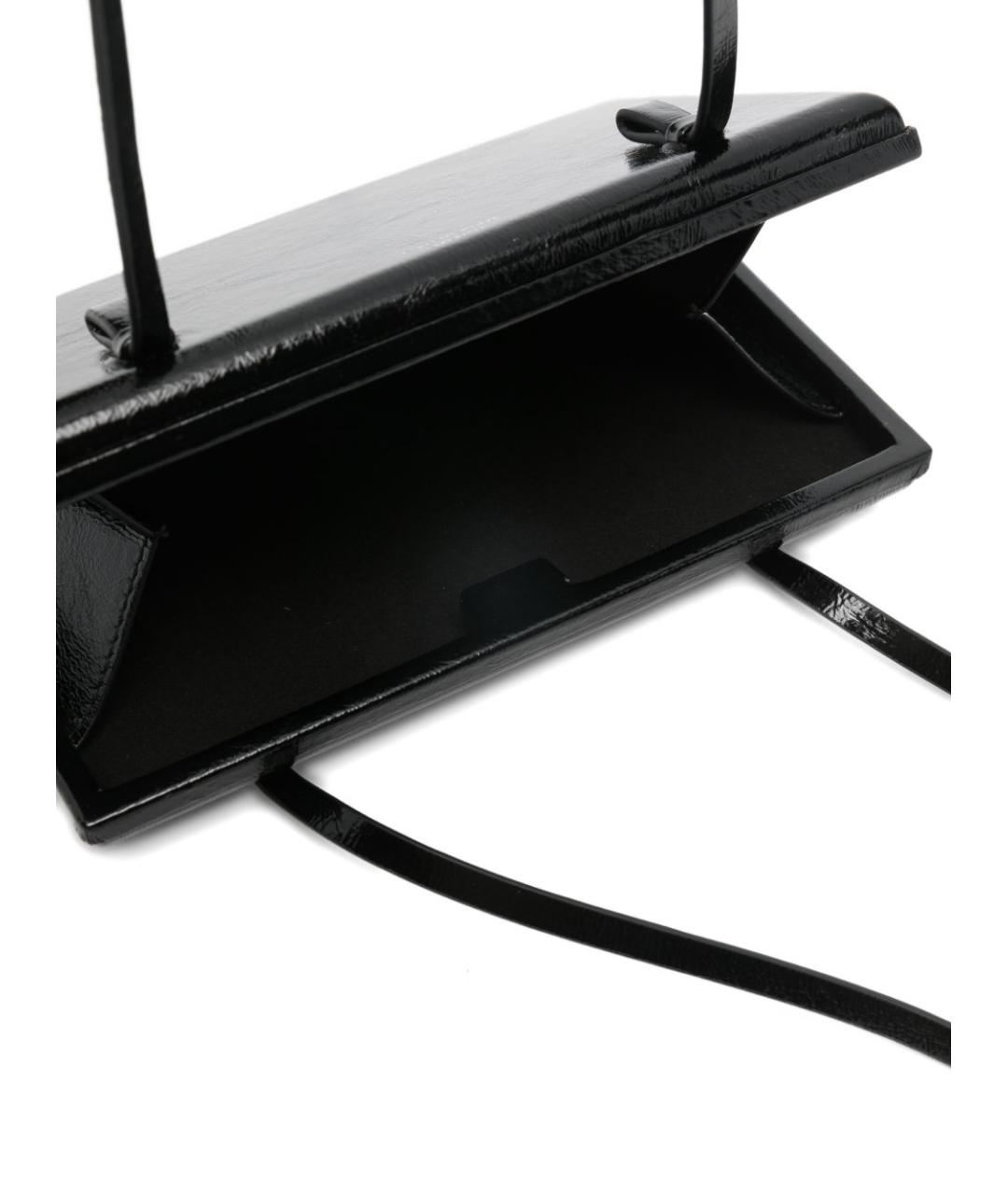 TOTEME Черная кожаная сумка через плечо, фото 4