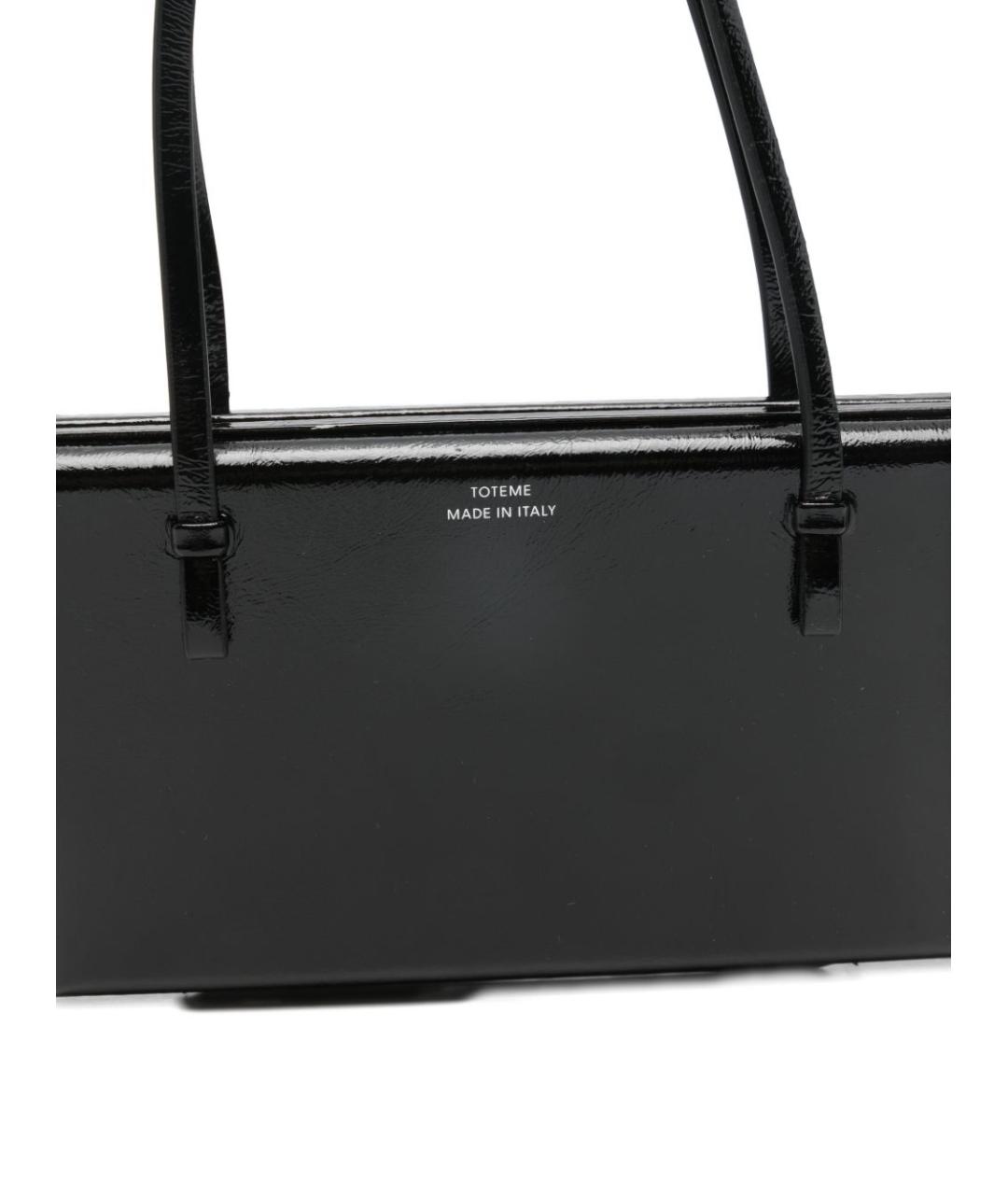 TOTEME Черная кожаная сумка через плечо, фото 2