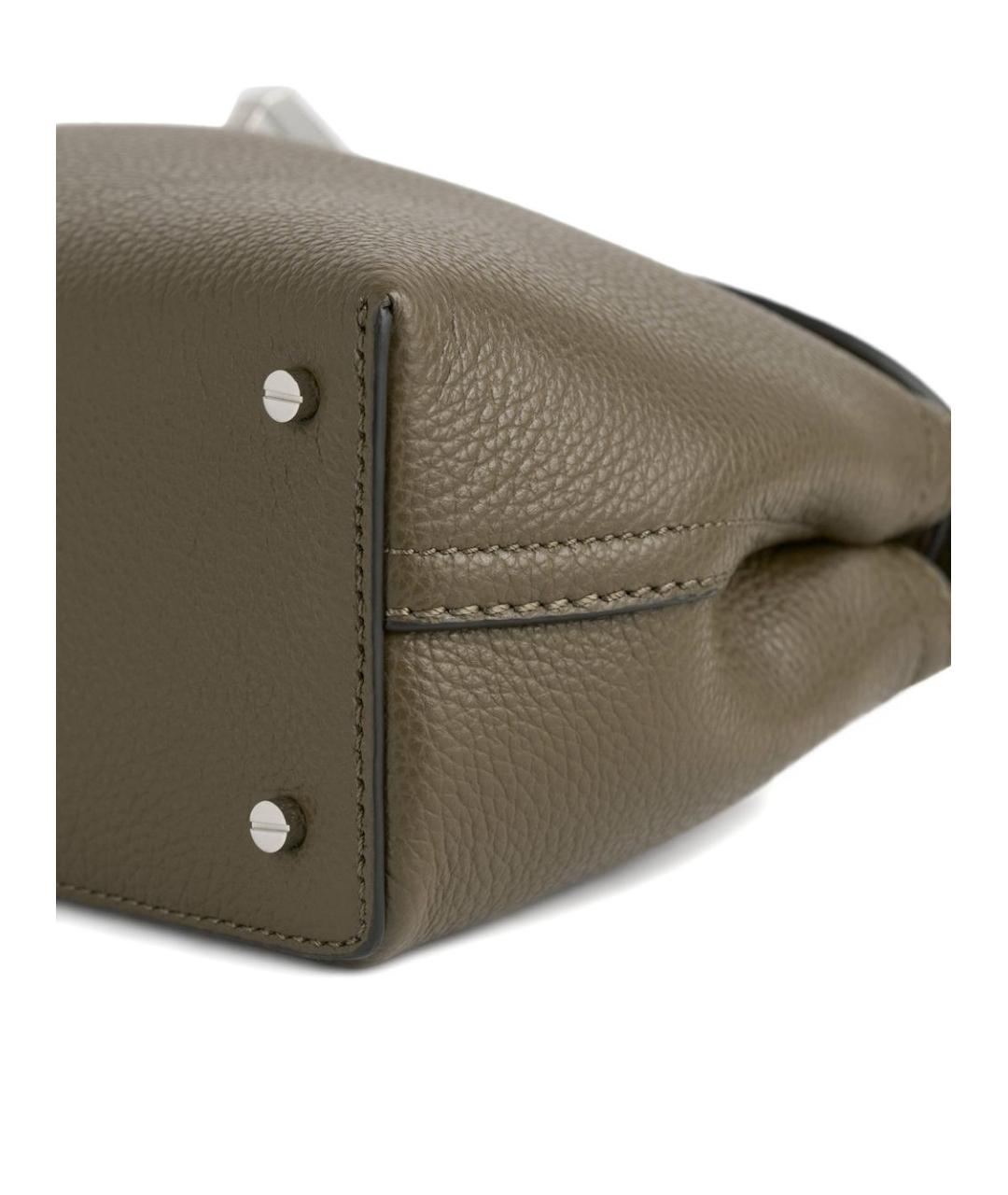 TOTEME Серая кожаная сумка через плечо, фото 4