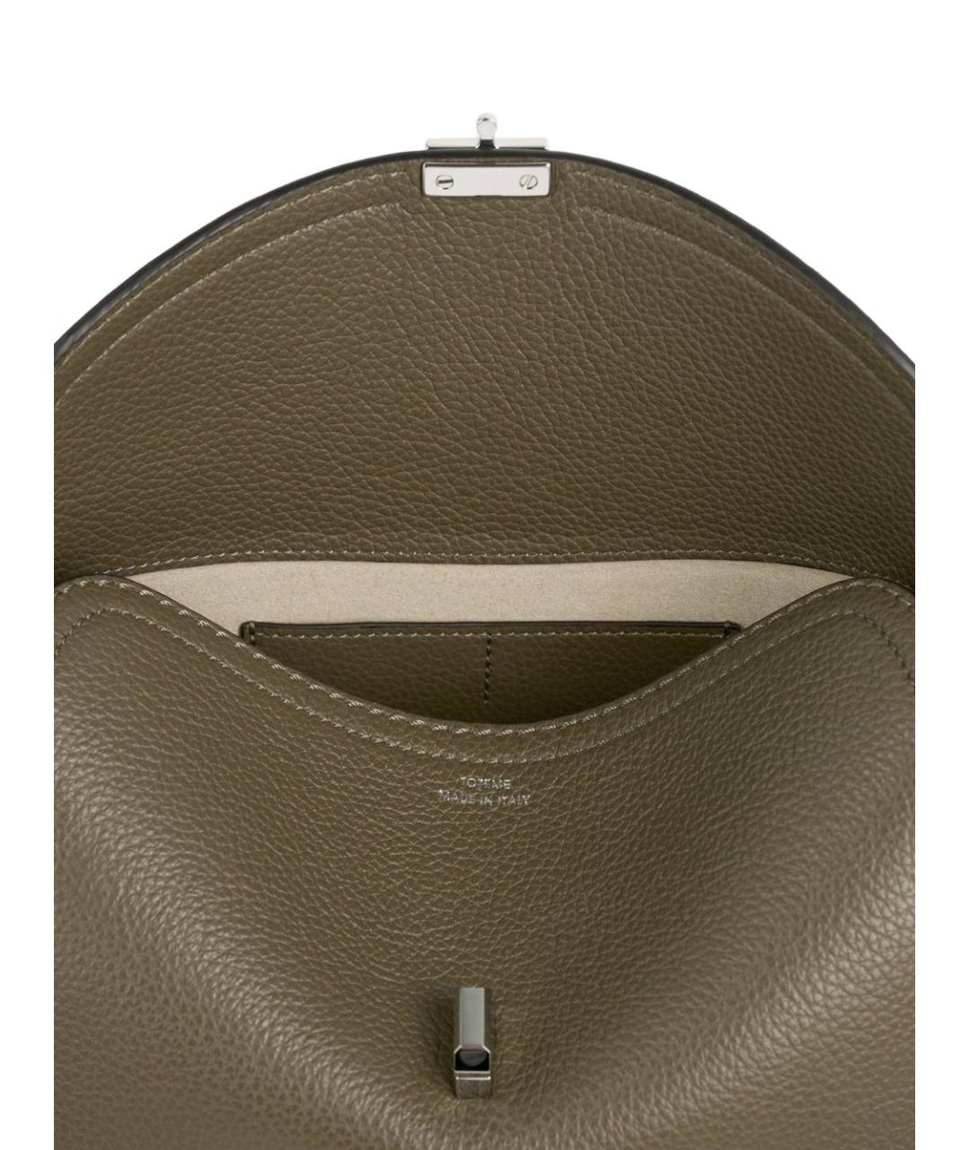 TOTEME Серая кожаная сумка через плечо, фото 2