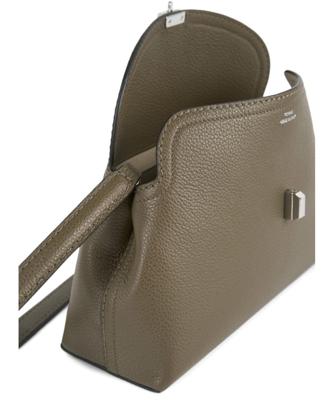 TOTEME Серая кожаная сумка через плечо, фото 6