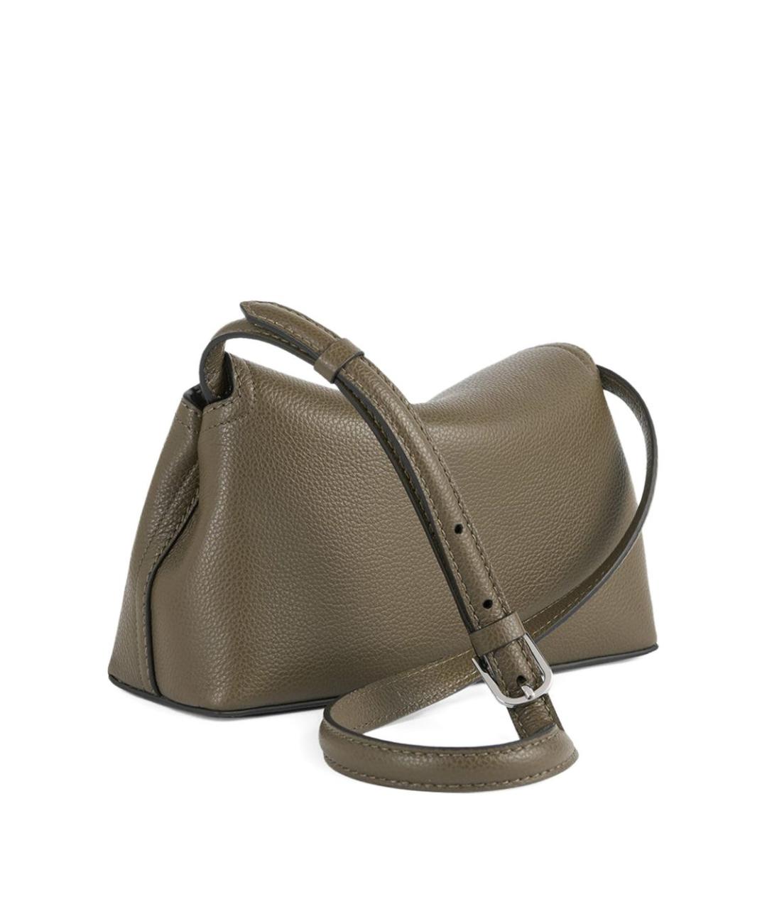 TOTEME Серая кожаная сумка через плечо, фото 5