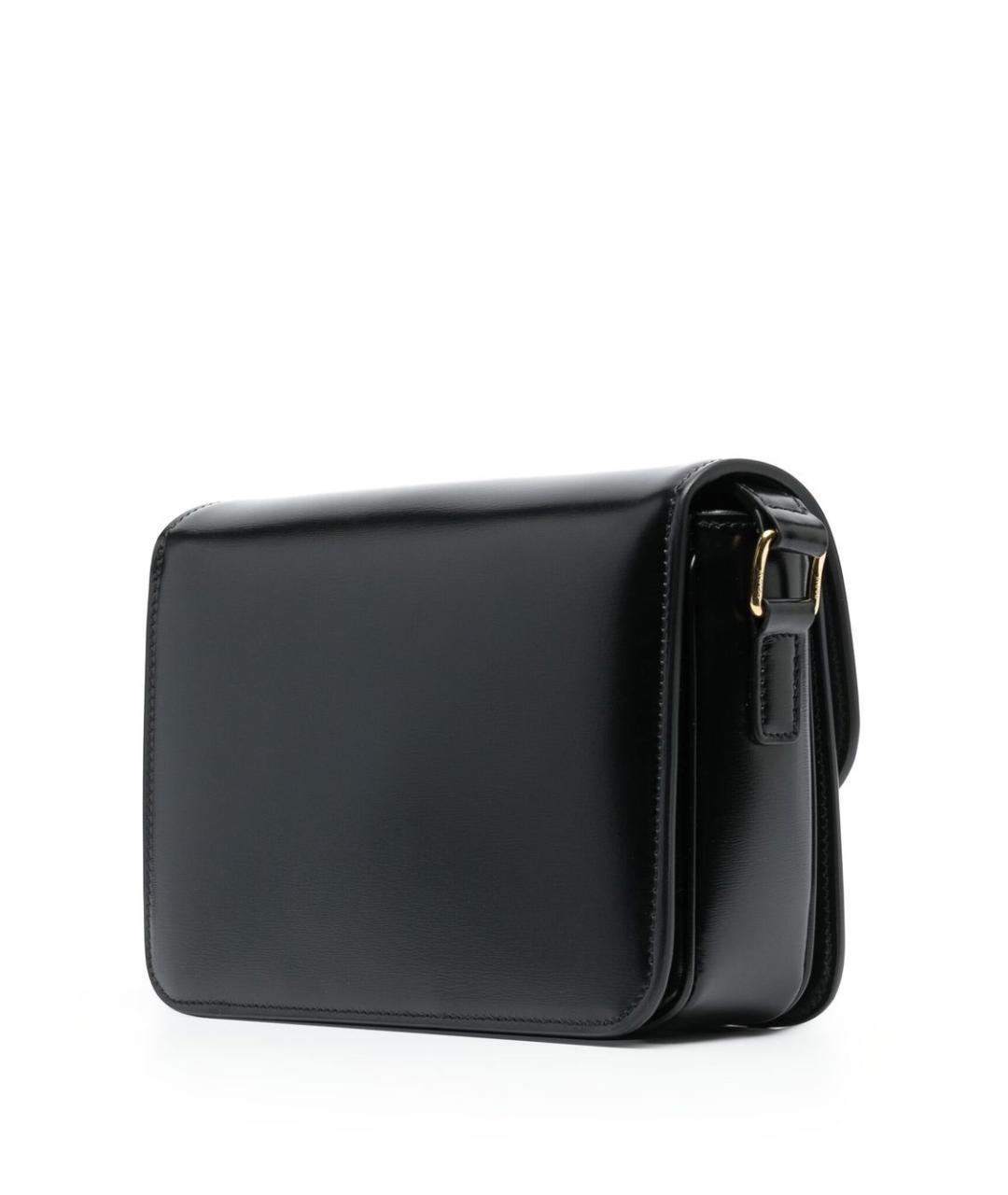 CELINE Черная кожаная сумка через плечо, фото 3