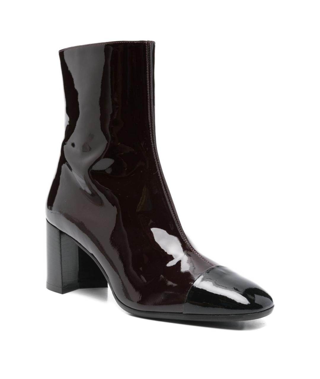 CAREL Коричневые ботильоны из лакированной кожи, фото 2