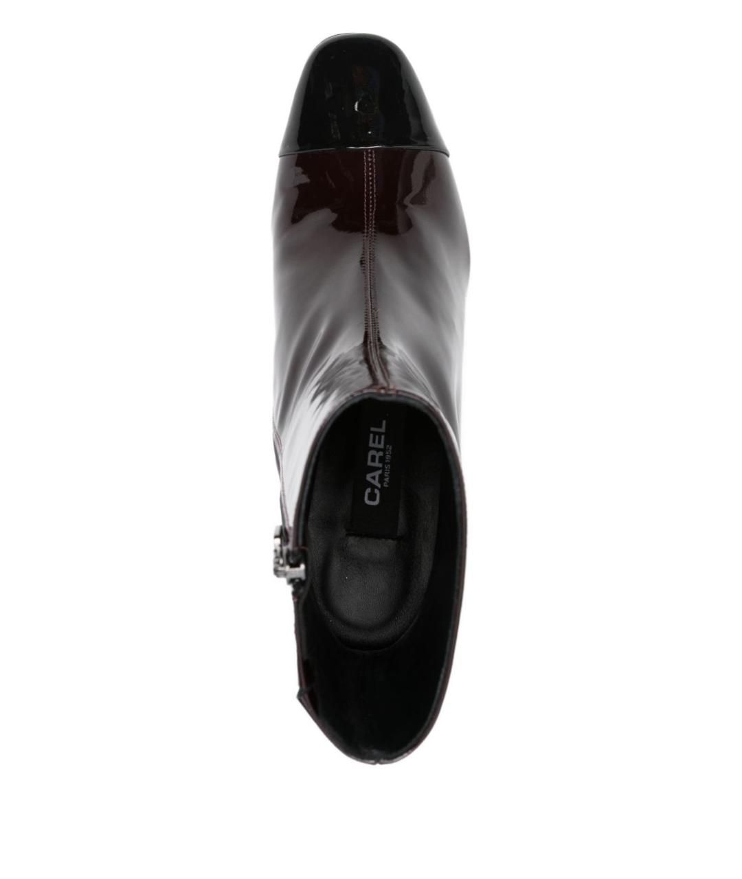 CAREL Коричневые ботильоны из лакированной кожи, фото 3