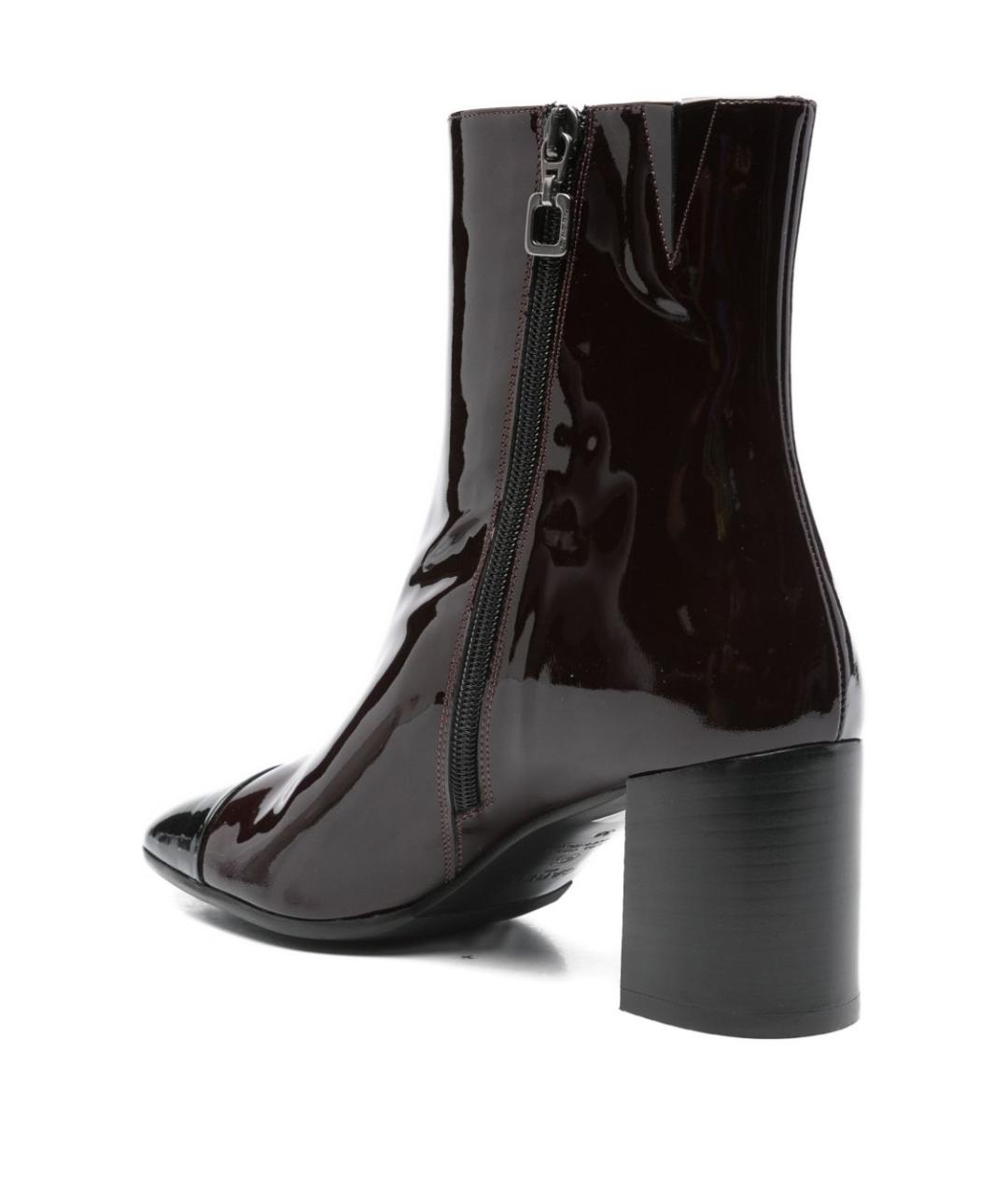 CAREL Коричневые ботильоны из лакированной кожи, фото 4