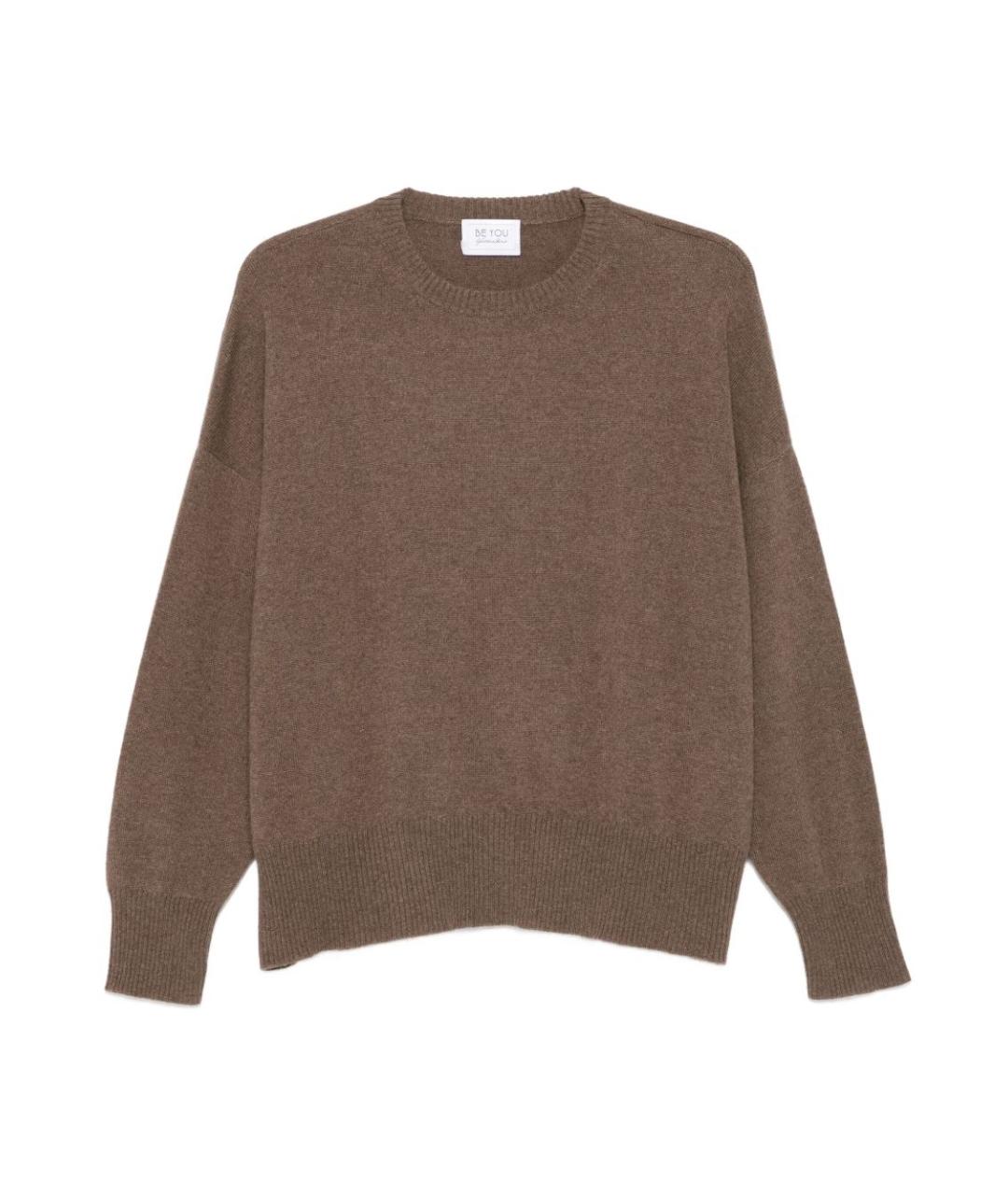 BEYOU Коричневый кашемировый джемпер / свитер, фото 1