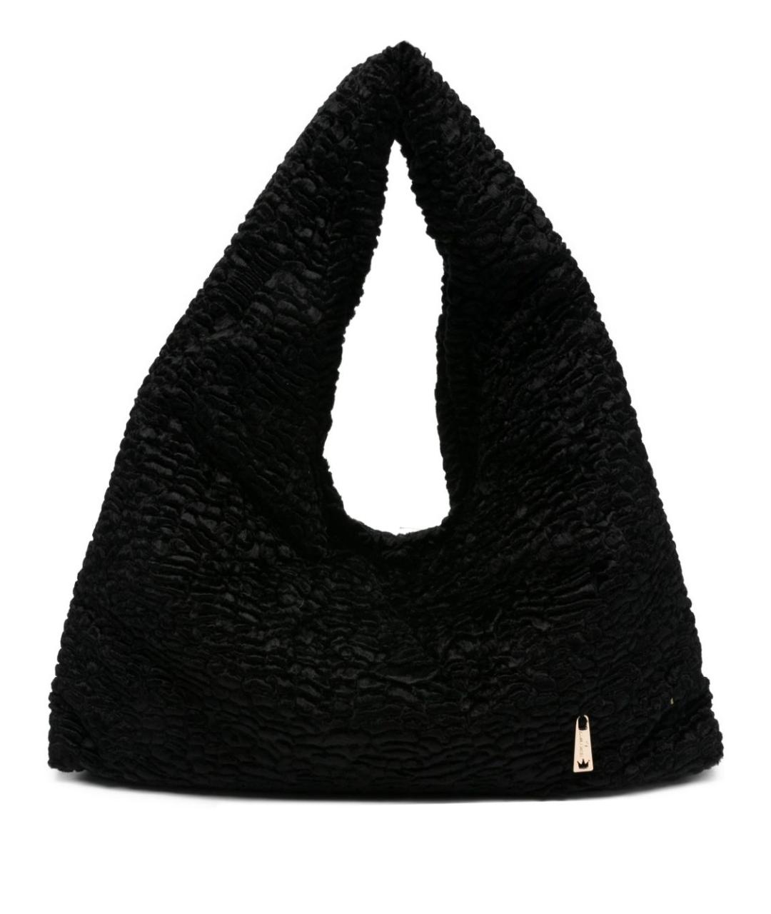 LA MILANESA Черная тканевая сумка через плечо, фото 1