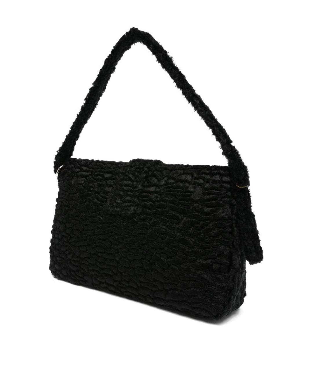 LA MILANESA Черная тканевая сумка через плечо, фото 2