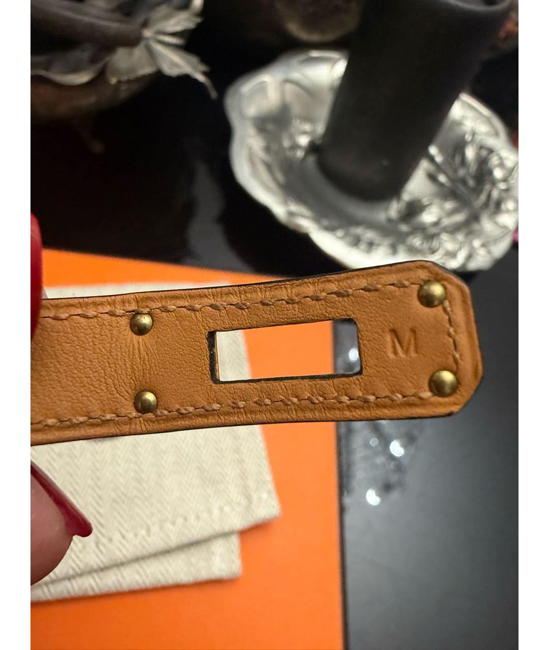 HERMES Голубой кожаный браслет, фото 5