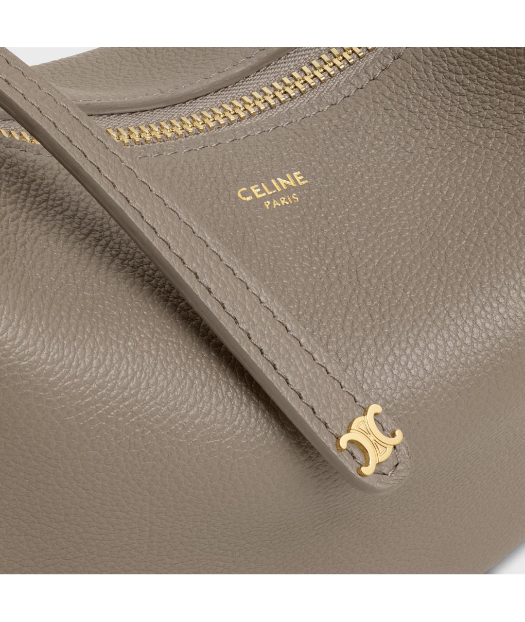 CELINE Бежевая кожаная сумка через плечо, фото 5