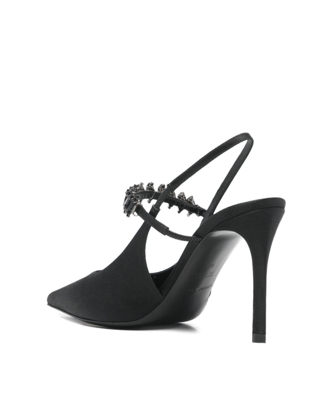 EMPORIO ARMANI Черные текстильные туфли, фото 2