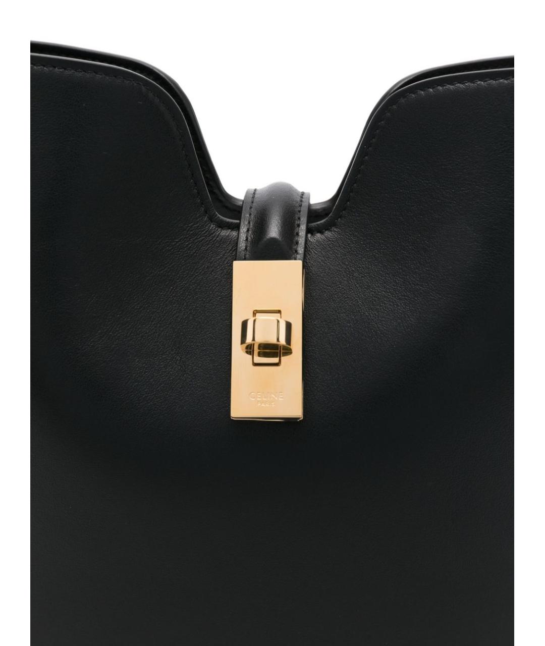 CELINE Черная кожаная сумка через плечо, фото 8