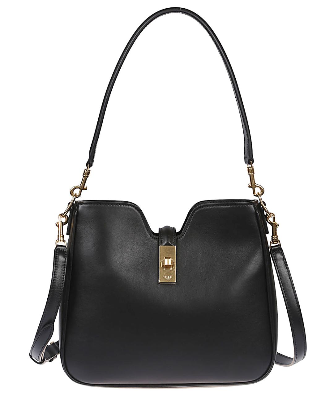 CELINE Черная кожаная сумка через плечо, фото 1