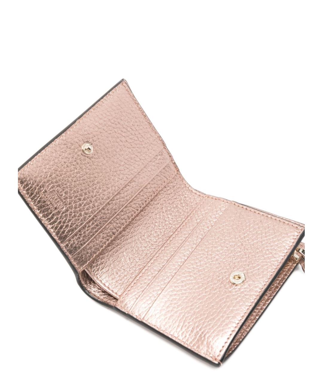 VALENTINO Розовый кожаный кошелек, фото 2