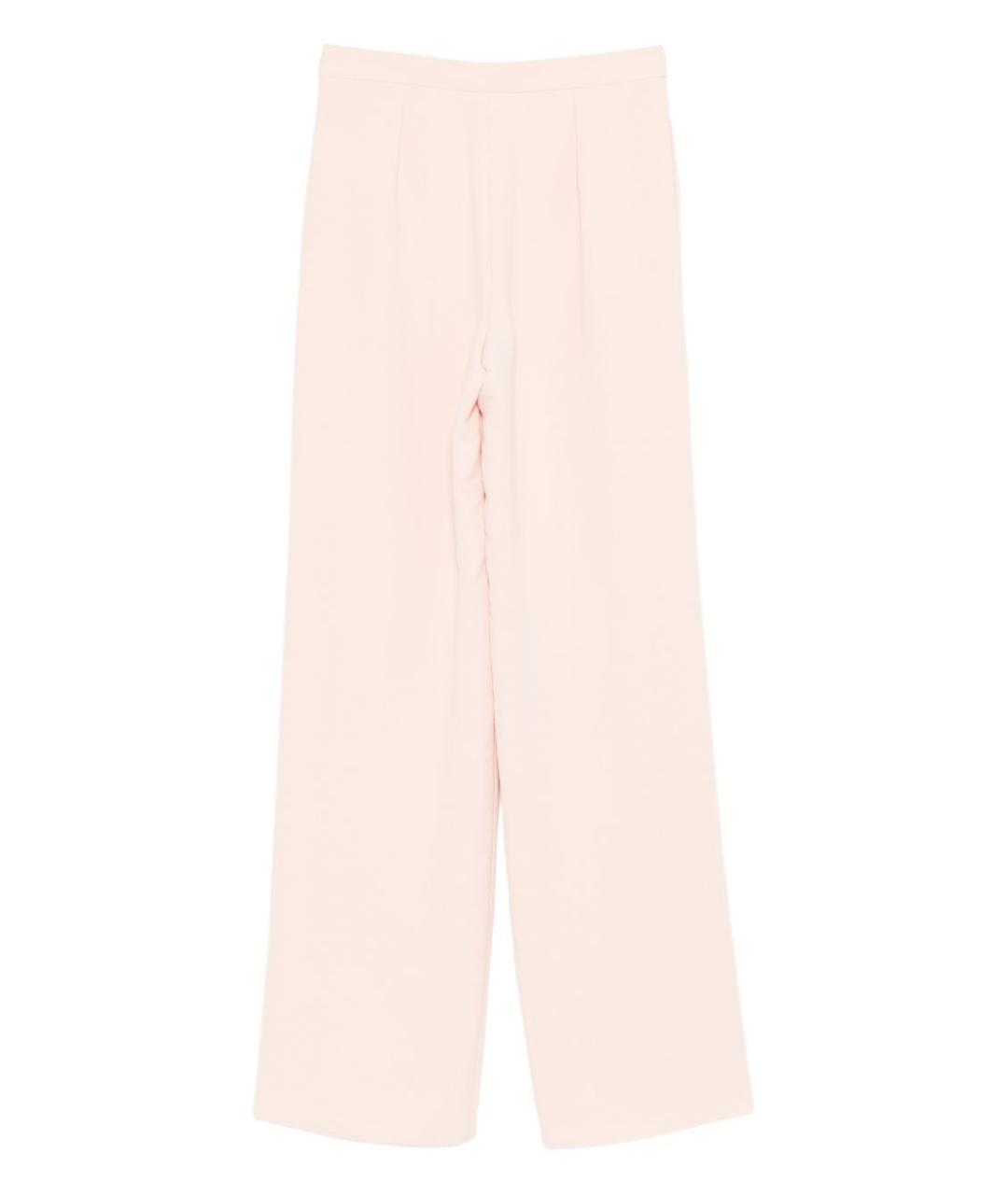 EMPORIO ARMANI Розовые вискозные прямые брюки, фото 2