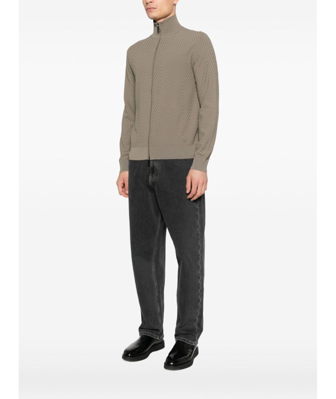 EMPORIO ARMANI Серый вискозный кардиган, фото 4