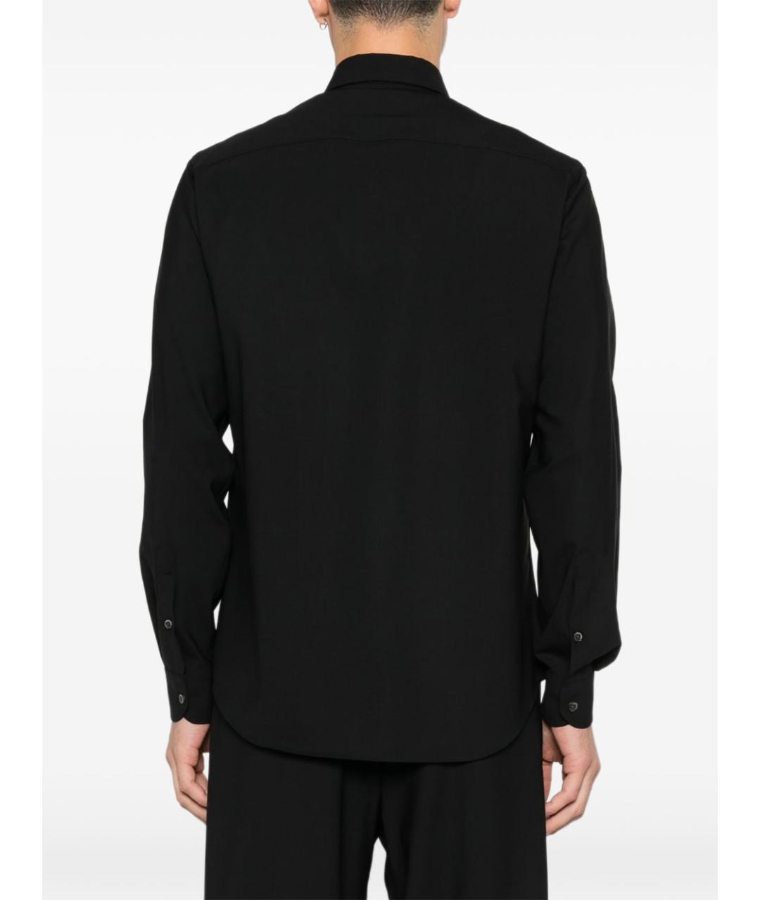EMPORIO ARMANI Черная шерстяная кэжуал рубашка, фото 5