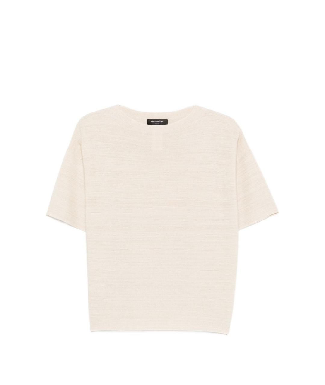 FABIANA FILIPPI Бежевый шерстяной джемпер / свитер, фото 1