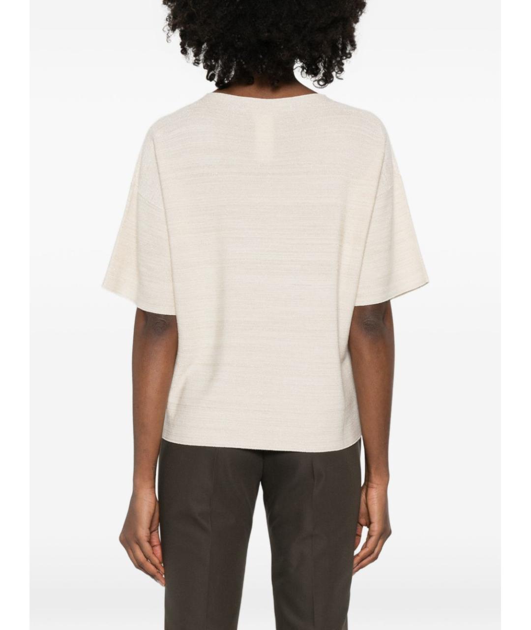 FABIANA FILIPPI Бежевый шерстяной джемпер / свитер, фото 2