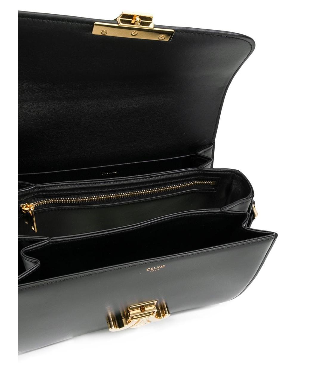 CELINE Черная кожаная сумка через плечо, фото 5