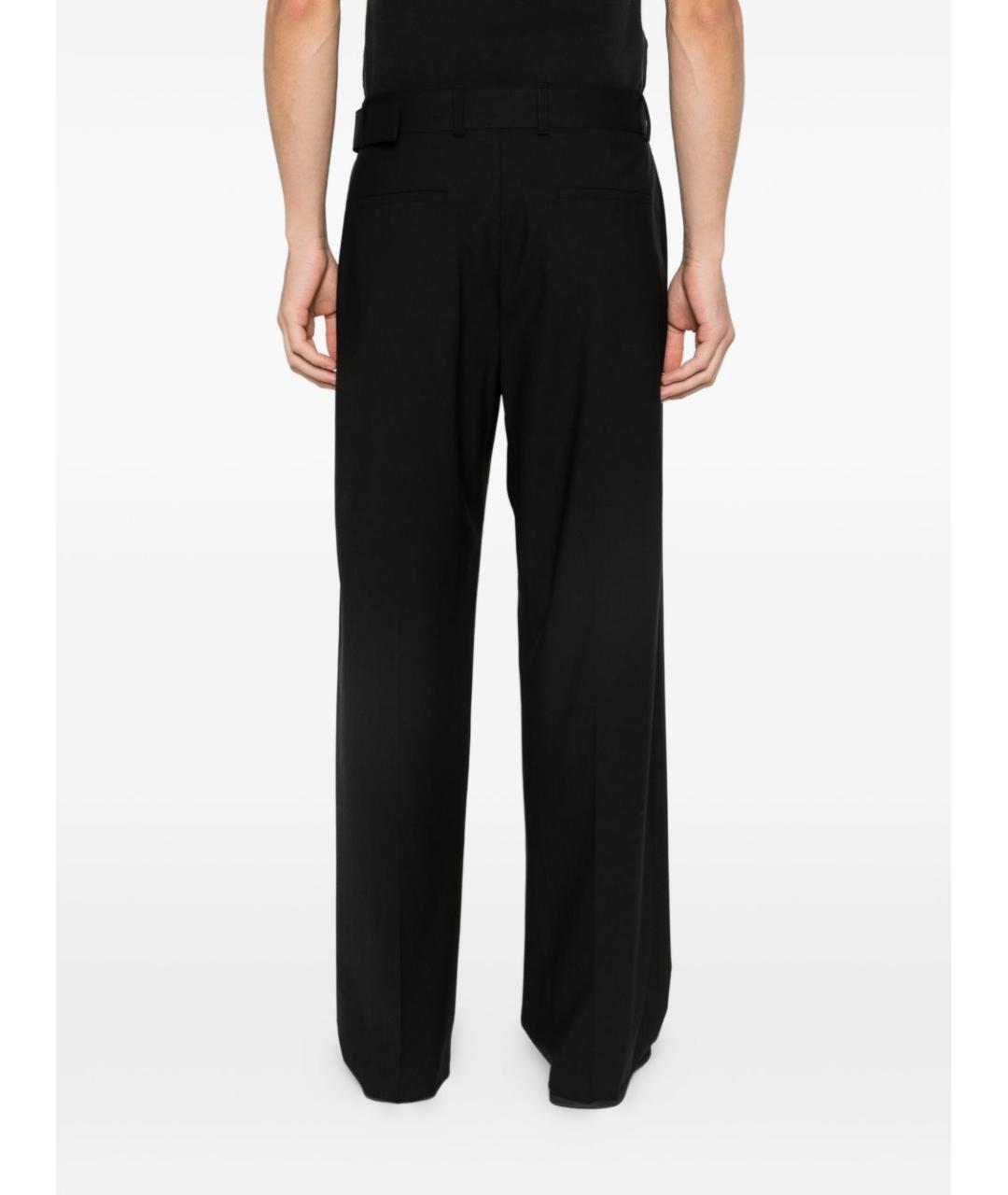 EMPORIO ARMANI Черные шерстяные повседневные брюки, фото 2