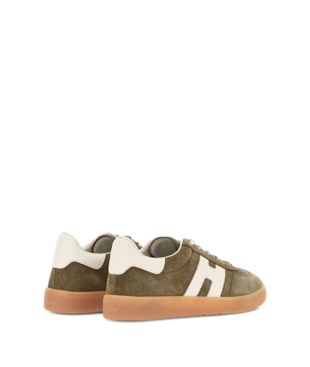 HOGAN Хаки замшевые низкие кроссовки / кеды, фото 5