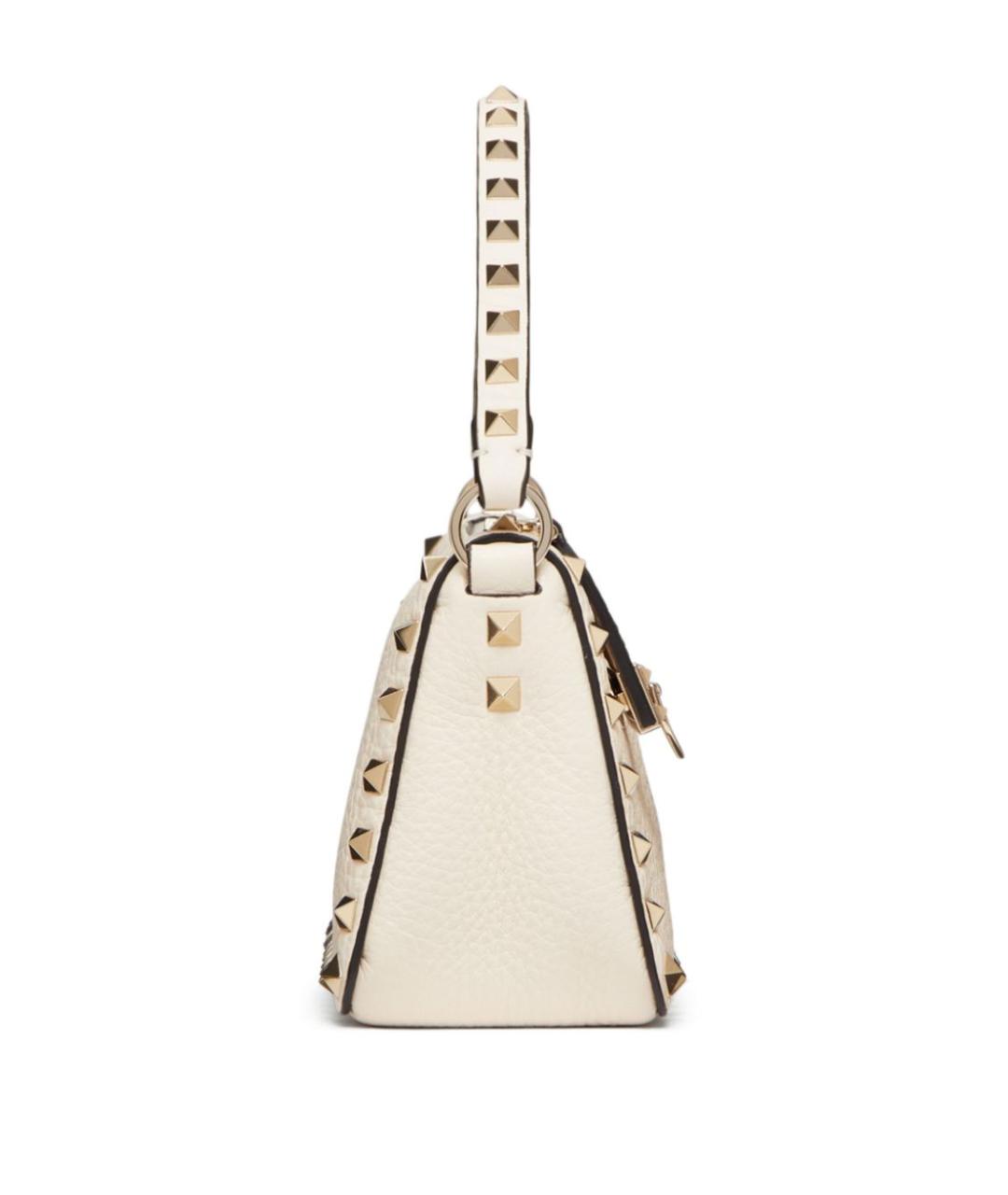 VALENTINO Бежевая кожаная сумка через плечо, фото 6