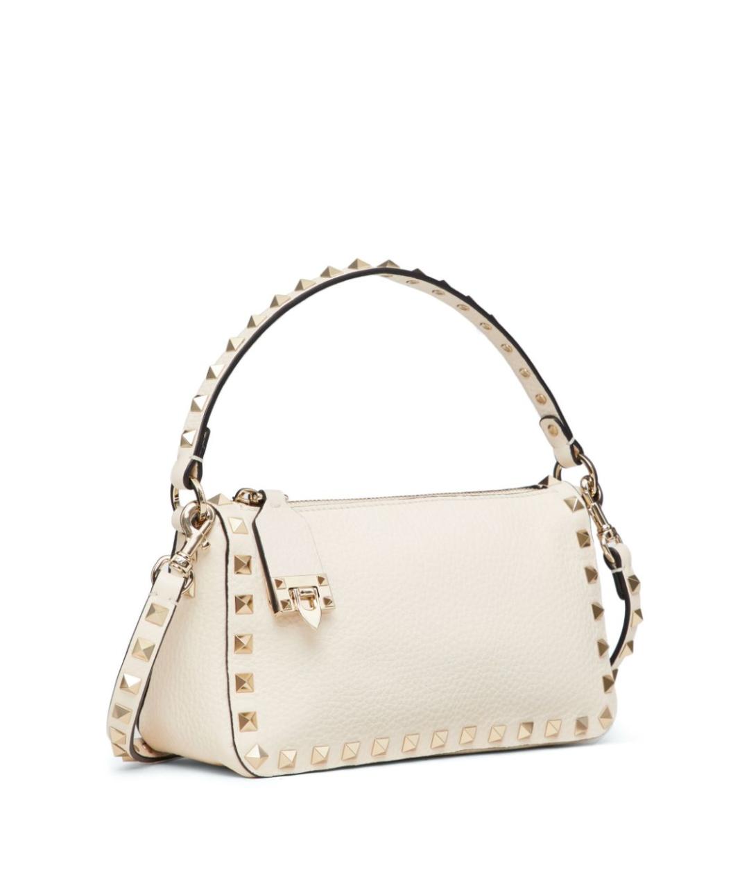 VALENTINO Бежевая кожаная сумка через плечо, фото 4