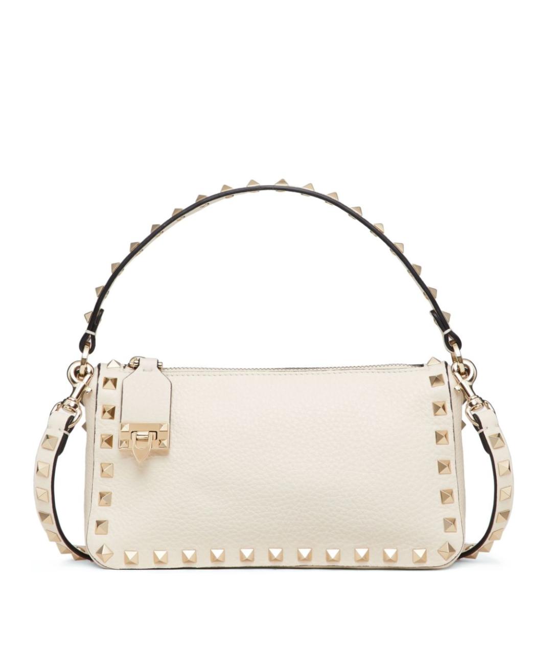 VALENTINO Бежевая кожаная сумка через плечо, фото 1