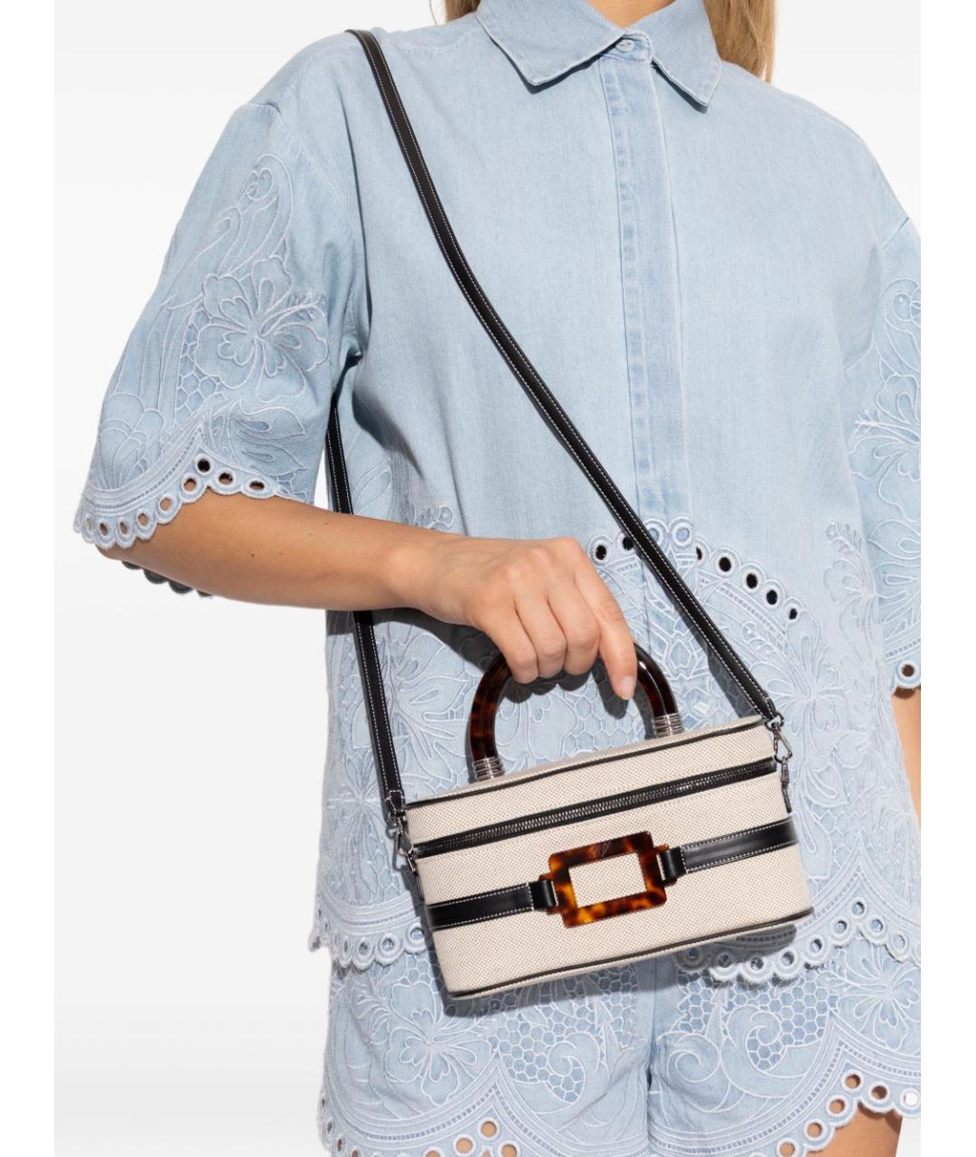 ROGER VIVIER Бежевая сумка с короткими ручками, фото 5