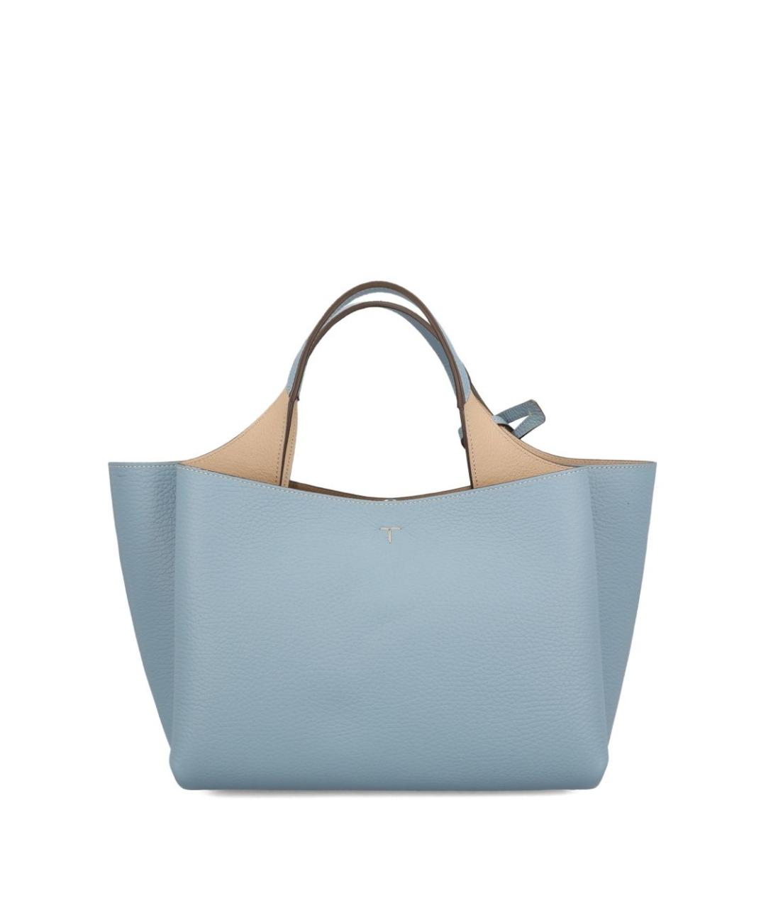 TOD'S Голубая кожаная сумка тоут, фото 2