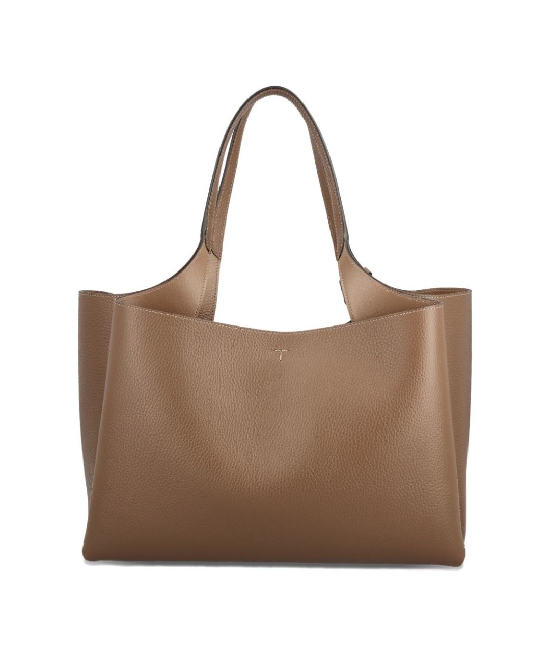 TOD'S Коричневая кожаная сумка тоут, фото 2