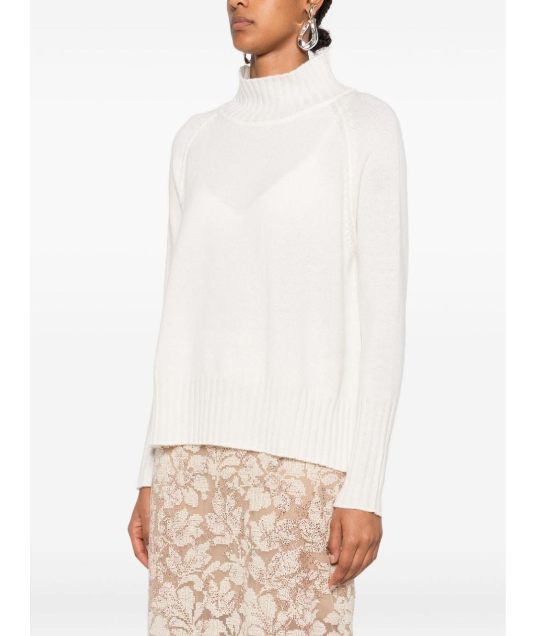 BEYOU Белый кашемировый джемпер / свитер, фото 3